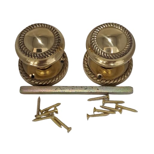 Tiger Georgian Mortice Door Knob Set Antique Bronze