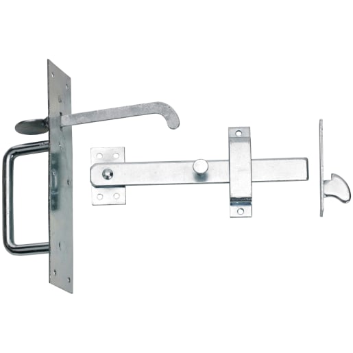 A Perry No.20/4S Medium Suffolk Gate Latch Set 75mm Zinc Plated