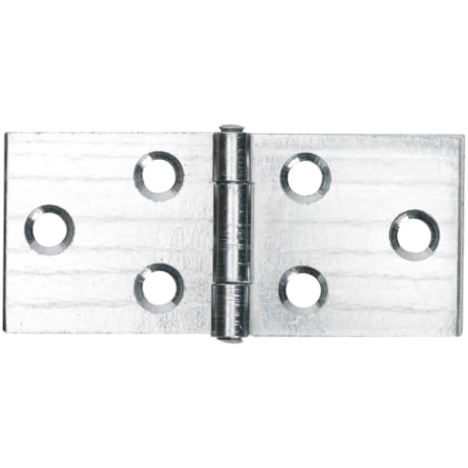 A Perry No.400 Cranked Backflap Hinge 63mm Zinc Plated