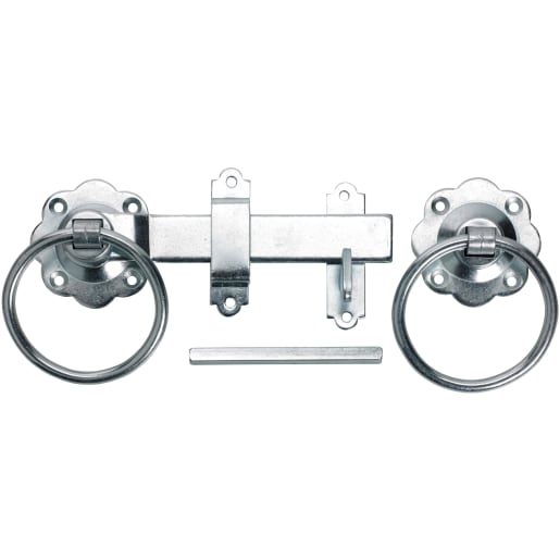 A Perry No.1136 Plain Ring Handled Gate Latch 125mm Zinc Plated