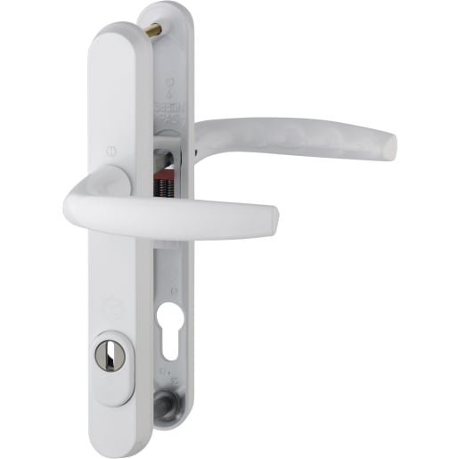 HOPPE Atlanta Quick-fit Handle Set on Narrow Backplate White Aluminium