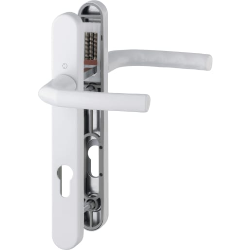 HOPPE Birmingham Handle Set on Narrow Backplate for Profile Doors Aluminium