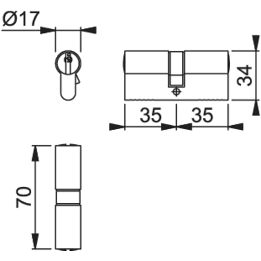 ARRONE Euro Profile 6 Pin Cylinder AR-KD-0130-BB-MNP