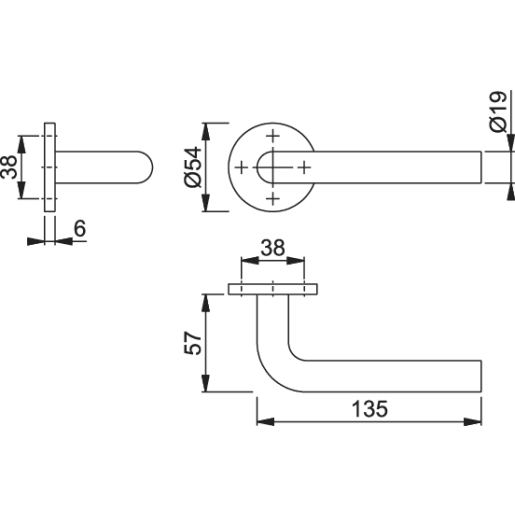 ARRONE Lever Set on Rose Stainless Steel AR963/60
