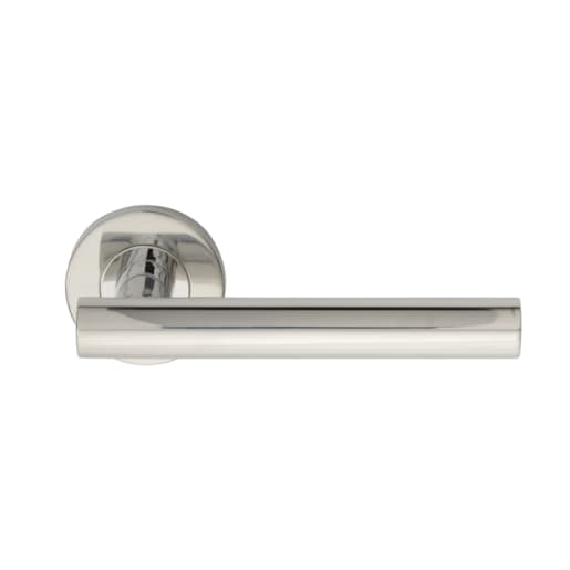 Eurospec Straight Lever on Sprung Rose Bright Stainless Steel
