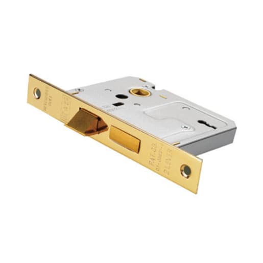 Eurospec Contract Easi-T 3-Lever Sashlock Radius 76mm Electro Brassed