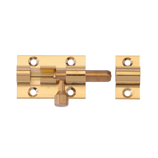 Frisco Straight Barrel Bolt 50 x 25mm Polished Brass