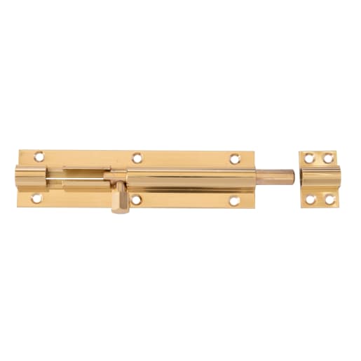 Eclipse Heavy Duty Straight Barrel Bolt 152 x 38mm Polished Brass