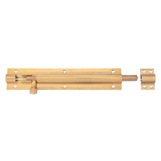 Frisco Straight Barrel Bolt Heavy Duty 203 x 38mm Polished Brass