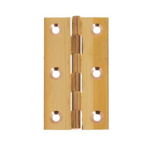 Eclipse Solid Drawn Hinges 64 x 35mm Brass Pack of 2