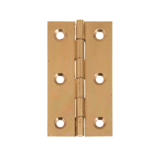 Frisco Solid Drawn Brass Hinge 76 x 41mm Polished Brass
