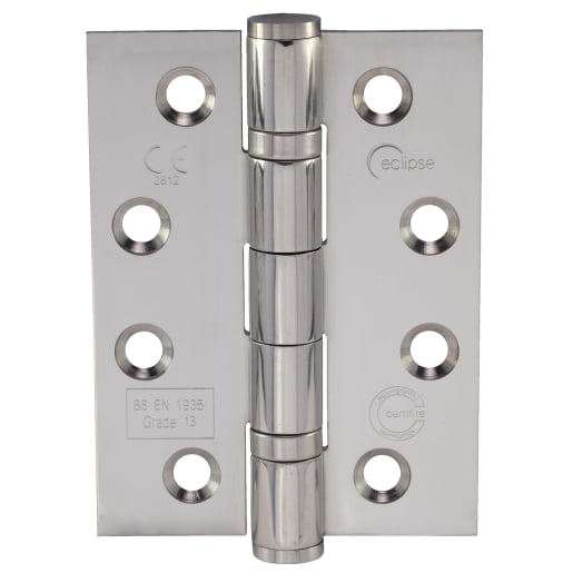 Eclipse Ball Bearing G13 Hinges 102 x 76 x 3mm Polished Steel