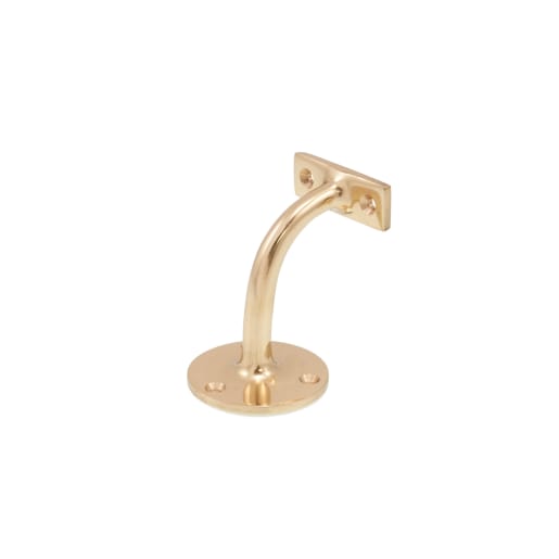 Frisco Handrail Bracket 63mm Polished Brass