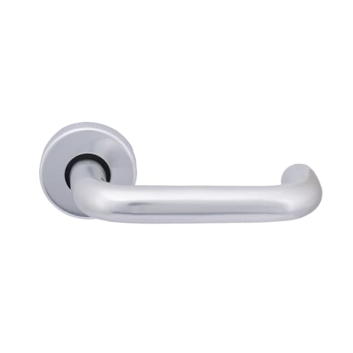 Frisco Lever on Round Rose Door Handle 19mm Satin Anodised Aluminium