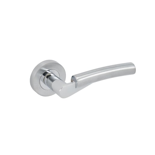Eclipse Verona Lever on Rose 10 x 50mm Polished Chrome / Satin Chrome