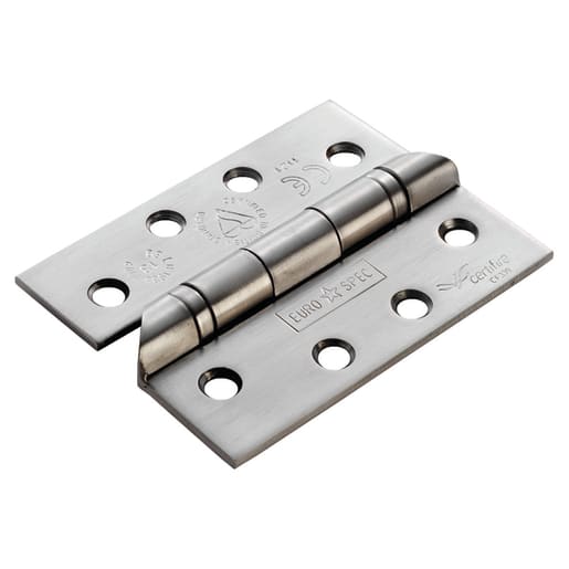 Eurospec Enduro Grade 13 Ball Bearing Hospital Hinge 102 x 76mm Stainless Steel