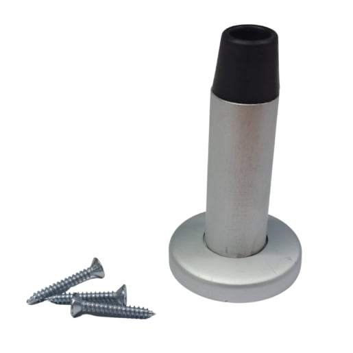 Wall Mounted Projection Door Stop 75mm Satin Anodised Aluminium