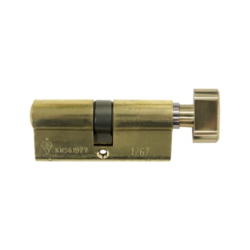 Hi-Sec Anti Snap Bump Euro Cylin & Turn 80mm Brass 30T-10-40