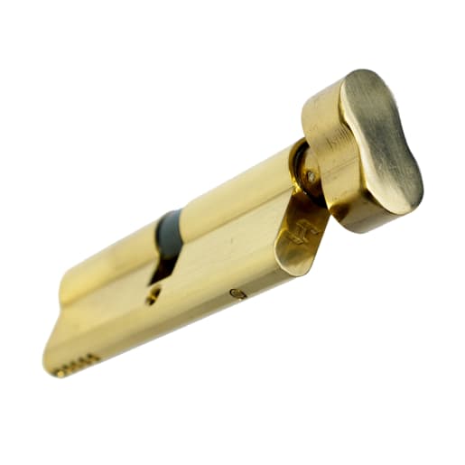 UAP Trade Euro 5-Pin Cylinder & Thumb Turn 45T/45 90mm PB. TL45T/45B