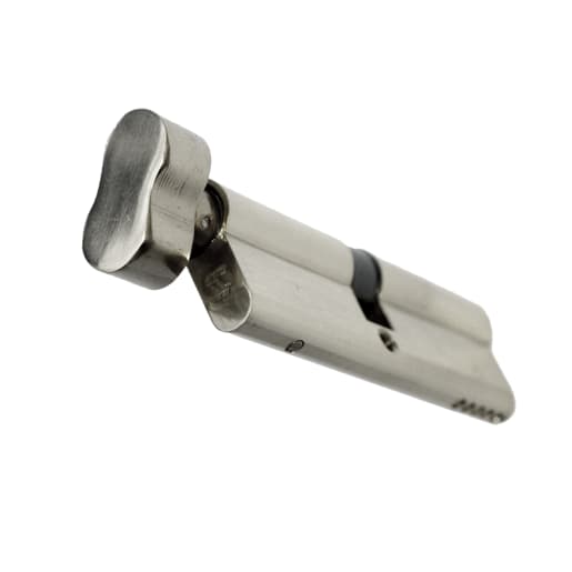 UAP Trade Euro 5-Pin Cylinder & Thumb Turn 50T/40 Lacquered Nickel 90mm