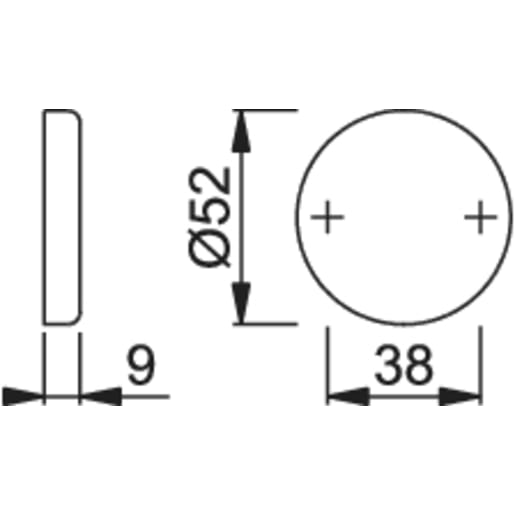 Hoppe Duraplus 42KS Blind Escutcheon 52mm Satin Anodised Aluminium 42KS