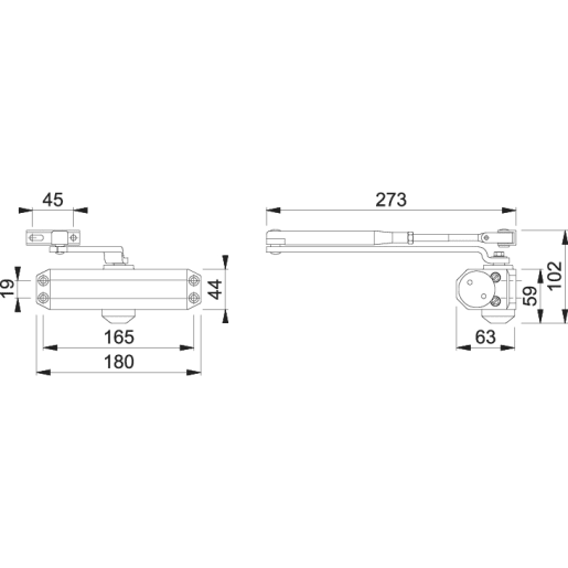 ARRONE Door Closing Device Power Size 3 AR450-SE