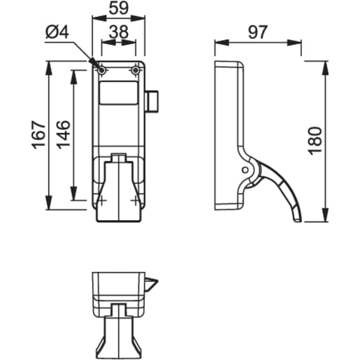 ARRONE Single Push Pad Silver AR883-SE