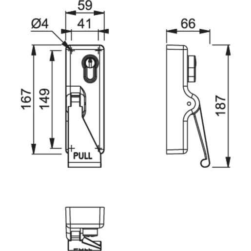 ARRONE Single Lift Pad Outside Access Device AR885-SE