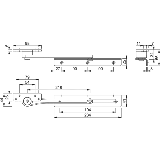 ARRONE Door Limiting Stay 90 Degree AR891-SE 