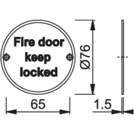 ARRONE 'Fire Door Keep Locked' Stainless Steel Information Sign AR901-SSS