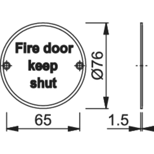 ARRONE 'Fire Door Keep Shut' Stainless Steel Information Sign AR902-SSS 
