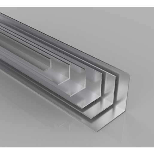 Stormguard Aluminium Angle Edging 32 x 32 x 1.6mm Mill Finish 2438mm