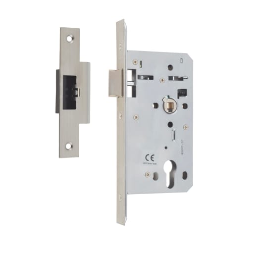 Union HD72 CE DIN Latch Square for end 60mm Backset Stainless Steel