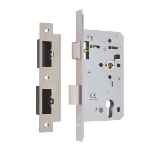 Union HD72 CE DIN Euro Profile Escape Sashlock Radius for end 60mm Backset Stainless Steel