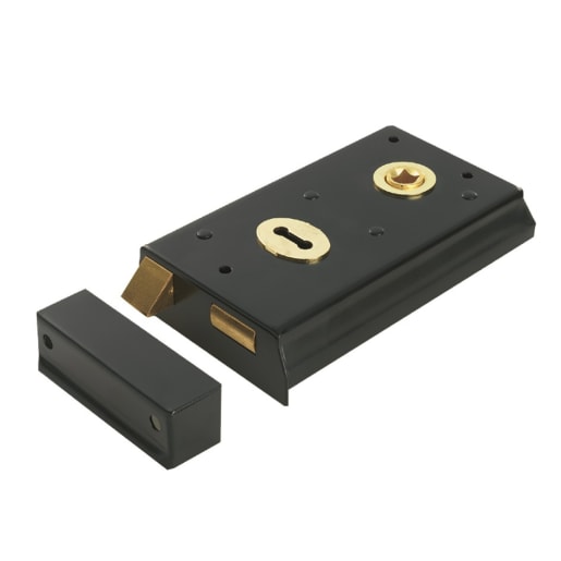 Eurospec Traditional Rim Lock 140 x 76mm Black
