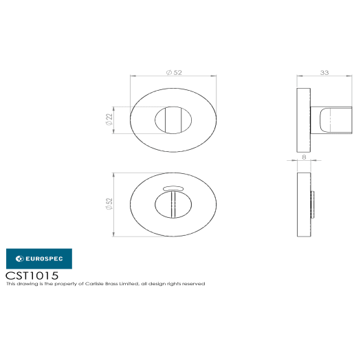 Eurospec Thumbturn and Release Satin Stainless Steel