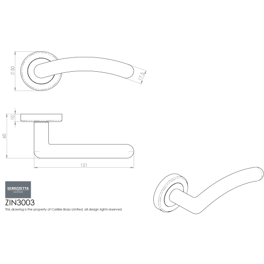 Serozzetta Noxia Lever Round Rose Polished Chrome