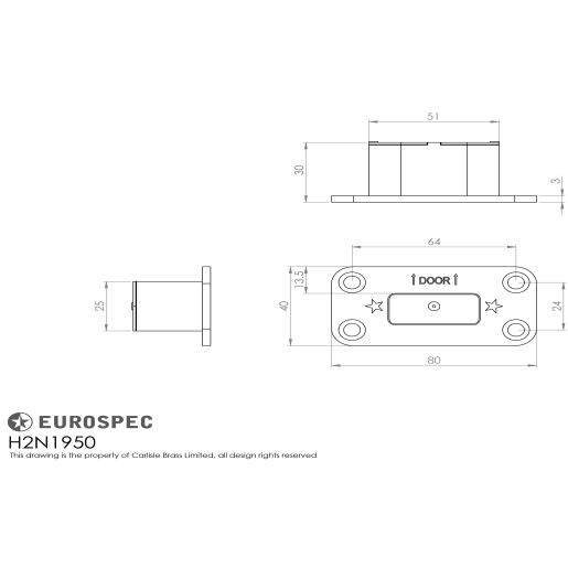 Eurospec Enduromax Emergency Release Door Stop Satin Stainless Steel