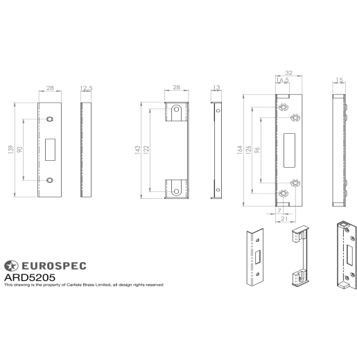Eurospec Cranked Barrel Bolt 80 x 38mm Satin Stainless Steel