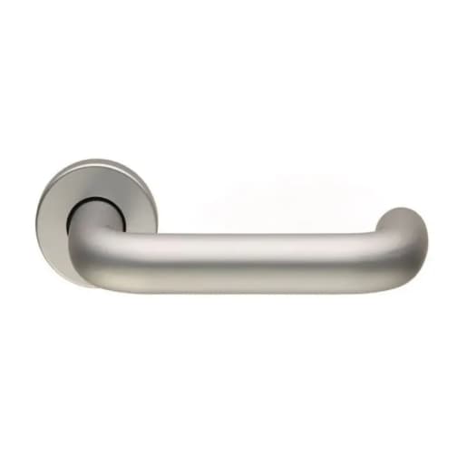 Eurospec Safety Round Bar Lever on Round Rose 19mm Satin Anodised Aluminium