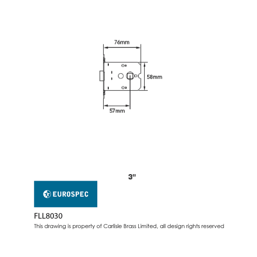 Eurospec Easi-T Bathroom Lock 64mm Nickel Plated