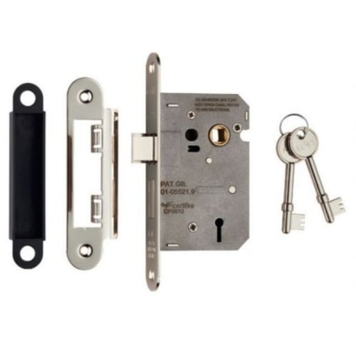 Eurospec Easi-T Contract 3 Lever Sashlock Radius 64mm Nickel Plated