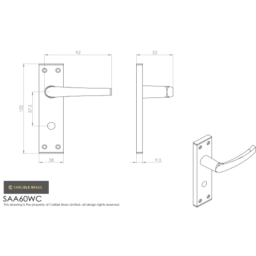 Eurospec Easi-T 5 Lever British Standard Sashlock 76mm Satin Stainless Steel