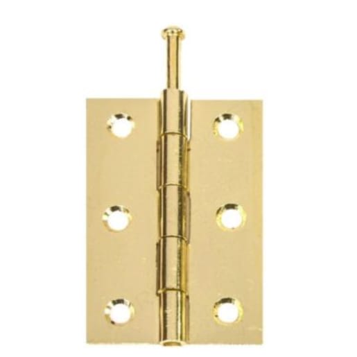A Perry No.1840 Narrow Butt Hinge with Loose Pin 75mm Electro Brassed