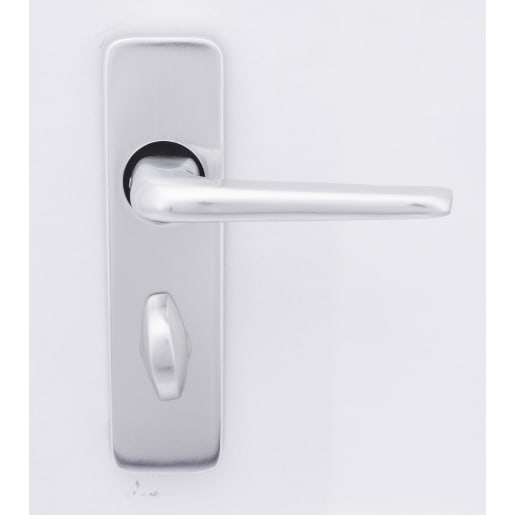 Contract Lever Bathroom Handles 146mm Polished Anodised Aluminium