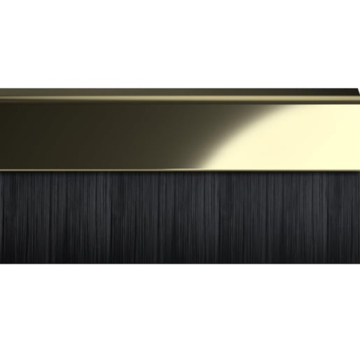 Stormguard Heavy Duty Brush Bottom Door Seal Gold Finish 2134mm