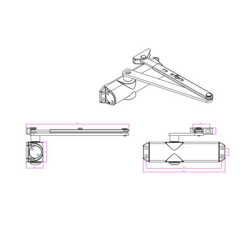 Synergy S150 EN Power Size 2-4 Door Closer