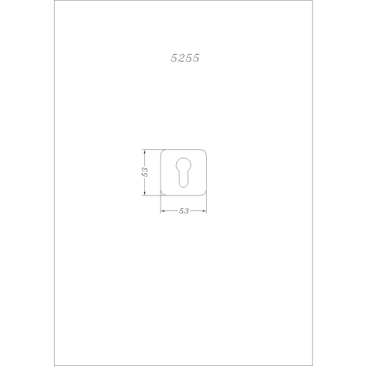 Square Euro Escutcheon Satin Nickel