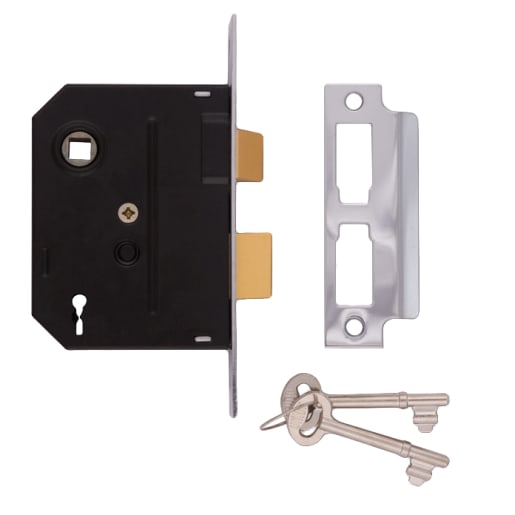 Union 2295 2 Lever Mortice Sash Lock 63mm Polished Chrome