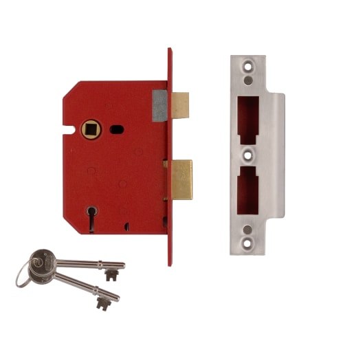 Union 2201 5 Lever Mortice Sash Lock 77mm Polished Brass